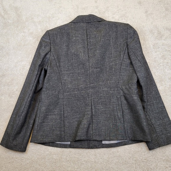 Le Suit Womens Gray Textured Blazer Pants 2 pc Suit Set 14 Lined Business Career - Picture 7 of 16